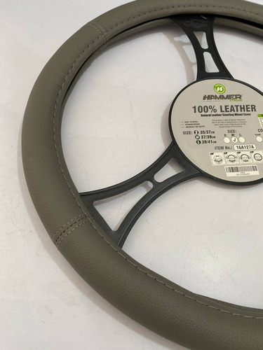 Forro Para Volante De Carro Camioneta Semicuero Gris