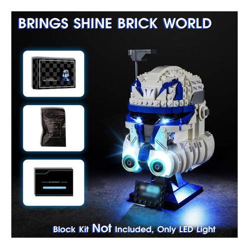 Vaodest Led Light Para Lego Captain Rex Casco Conjunto De De