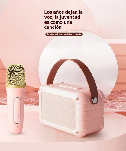 Bocina Bluetooth Karaoke Subwoofer Con Micrófono Inalámbrico