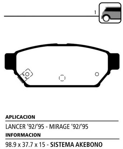 Juego Pastillas De Freno Litton Lancer V Sedan/station Wagon