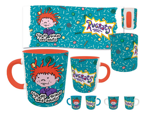 Taza Personalizadas Con Nombre Cerámica 325 Ml 11oz Premium Azul Acero Aventuras En Pañales Carlitos