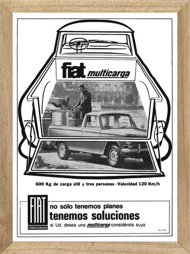 Fiat 1500 Cuadros Posters Carteles Publicidades   M252