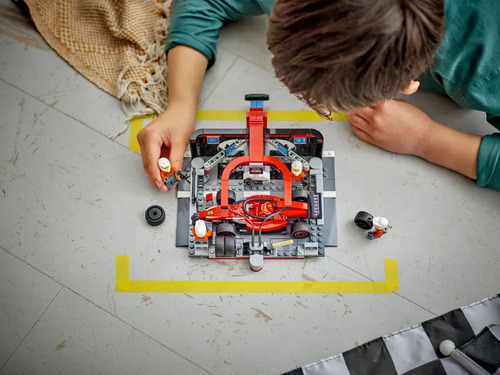 Lego City Parada Pits De F1 Equipo Mecánicos Auto Ferrari 322 Lego City