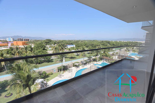 Cad Altamar Victory 403. Terraza Grande Con Vista A Los Jardines Y Albercas