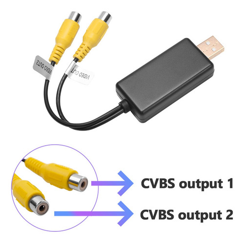 Adaptador De Video J3usb A Rca Cvbs Interfaz Box