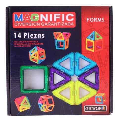 Magneticos Magnific Forms 14 Piezas Plasticas Con Iman Mania