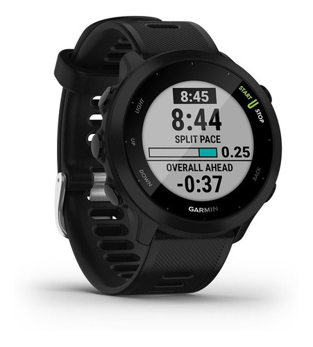 Reloj De Pulsera Inteligente Garmin Forerunner 55 Unisex Color de la correa Negro Color del bisel Negro Color del fondo Negro