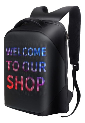 Mochila Led Pantalla Viaje Portátil Mochila Impermeable