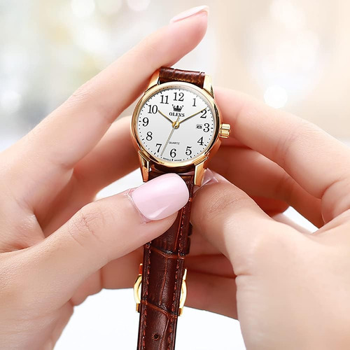 Olevs Relojes Para Mujer Cara Pequeña Patrón De Cocodrilo Bl