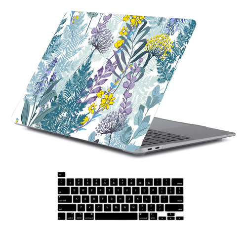 Funda Lanbailan Para Macbook Pro 13 M2 + C/teclado Flowers