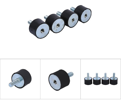 4 Unidades De Soportes Aisladores Antivibraciones De Goma M8