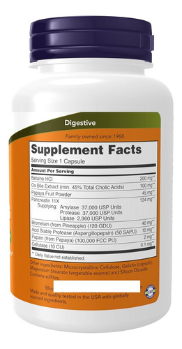 Supe Enzimas Now 90cáps Apoya La Digestión Saludable