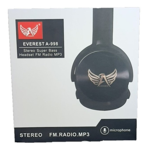 Imagem 7 de 7 de Fone Ouvido Headset Bluetooth Fm Mp3 Super Bass A-998 Preto