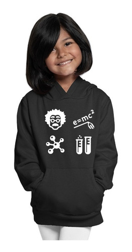 Sudadera Negra Infantil Albert Einstein Calculo Masa Energia