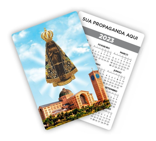 1.000 Calendários Bolso Nossa Senhora Aparecida Brinde 2023