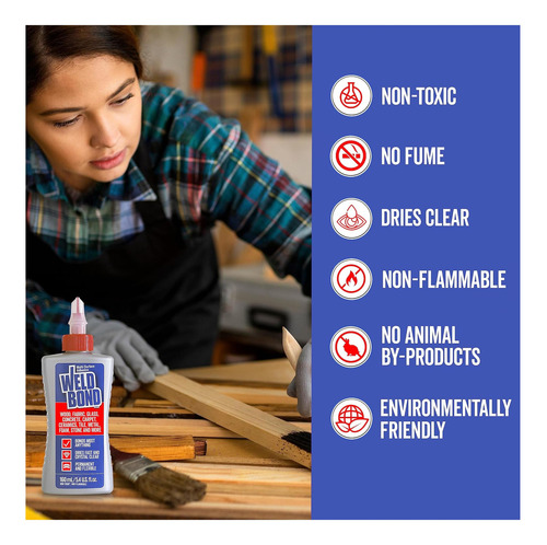 Cola Não Tóxica Weldbond 60 Ml 2 Cola Adesiva Para Madeira