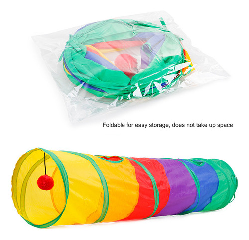 TĂșnel Plegable Para Gatos Con Pelota De Juego Para Mascotas
