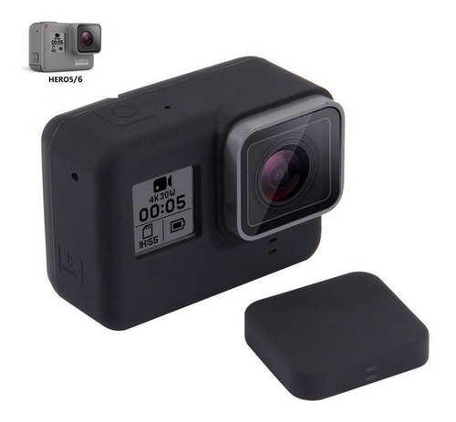 Capa Case Protetora De Silicone Gopro Hero 5 6 Black Moldura