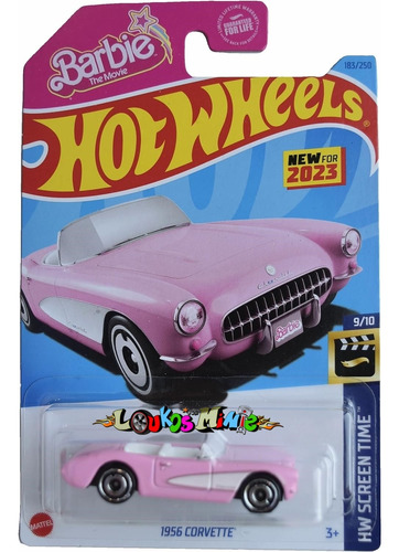 Hot Wheels 1956 Corvette Barbie The Movie Rosa Lacrado