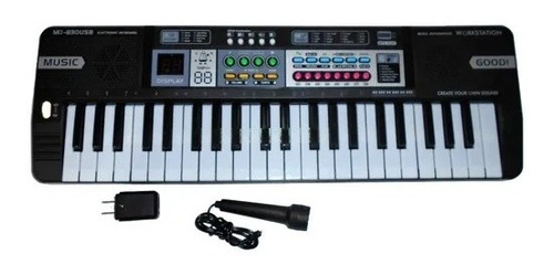 Piano Organeta Electrica 44 Teclas Usb Mp3 + Microfono