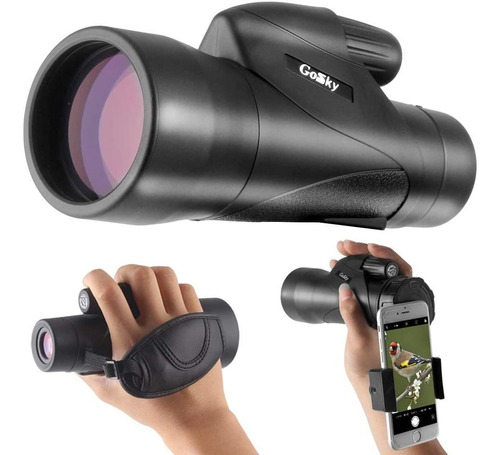 Telescopio Monocular Gosky, 12x50/hd-bak4/negro