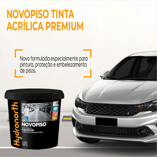 Tinta Pinta Piso Piso Hydronorth 900ml Trafego Intenso Acabamento Fosco Cor Cinza
