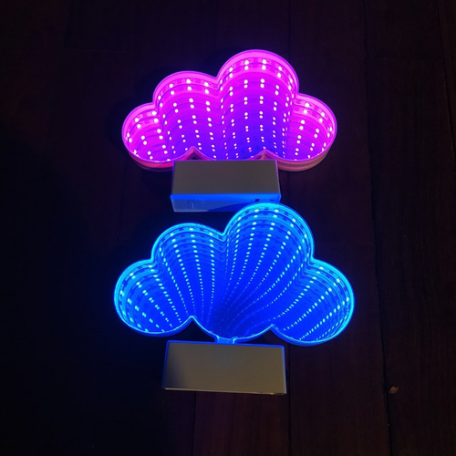 Luminária Nuvem Efeito Infinito Led A Pilha