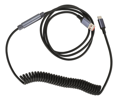 Cable Usb C Enrollado Para Teclado Profesional Para Juegos