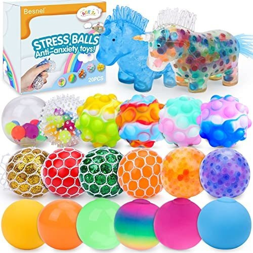 Besnel Sensory Stress Balls Set Fidget Toys, Squishy Stress 