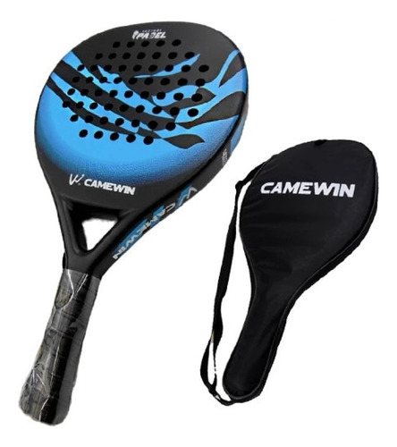 Pala Padel Fibra Carbono Híbrido 38mm Con Bolso Deporte Raqu