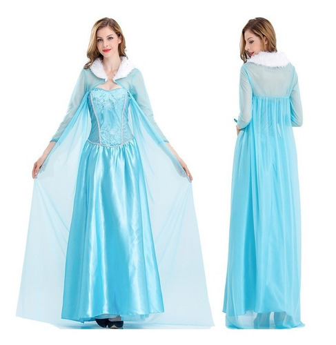 Frozen Elsa Princesa Vestido Traje Cosplay Para Mujeres