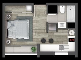 Departamento En Venta De 1 Dorm. En Valparaíso