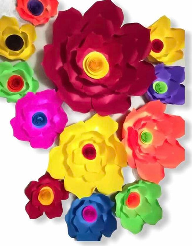 Flores Gigantes De Papel. Kit 15 Pzas. Coloridas. Promoción! | Meses sin  intereses