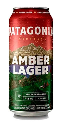 Imagen 1 de 7 de Patagonia Amber Lager 473 Cc Pack X 6 Unidades
