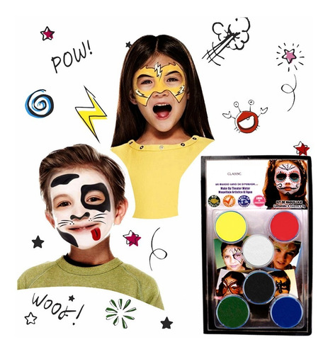 Maquillaje Halloween Set De 6 Potes