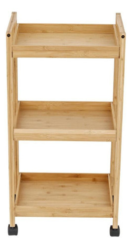Carrinho Organizador Multiuso Madeira Com Rodas 84x42x30cm