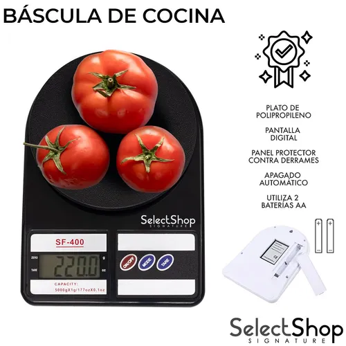 Báscula Cocina Digital Gramera Alimentos Alta Precisión 5kg Color