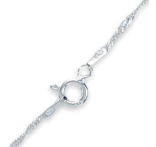 Cadena Collar De Plata 925 Finita Eslabón Modelo Singapur