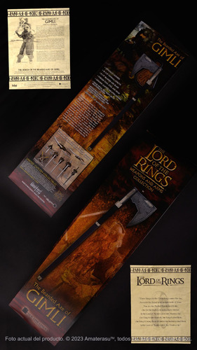 Hacha Bearded Gimli Señor De Los Anillos Oficial United Lotr