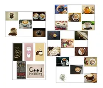 Comprar Placas Decorativas Quadros  20x30 Em Mdf Kit 5 Placas Café