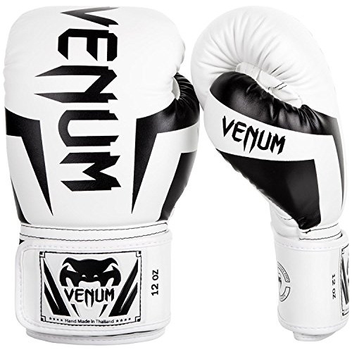 Guantes De Boxeo Venum Elite Para Hombres, Blanco/negro, 10