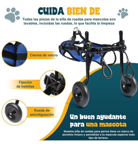 Z Silla De Ruedas Ligera Para Perros Carro Ajustable 1pc
