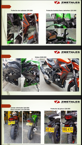 Sliders Kawasaki Z250 Defensas