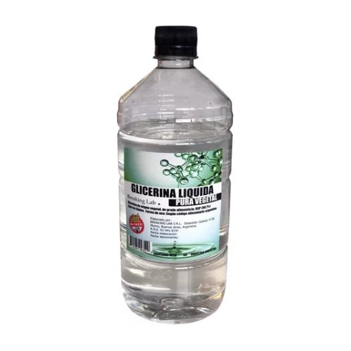 Glicerina Liquida Vegetal 1kg Grado Usp Pura 100% Calidad!!