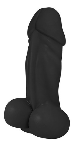 Succupira, pene grande para escroto y ventosa, 20,5 x 6,5 cm, color negro