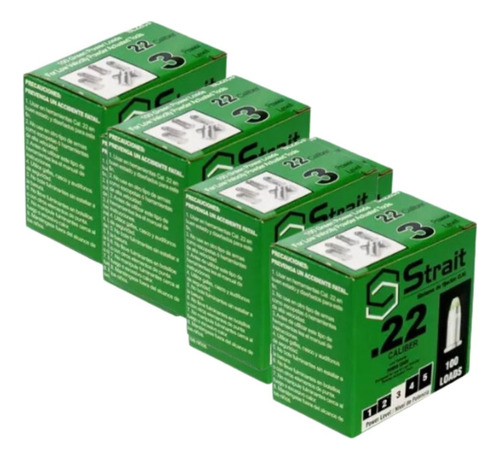 Fulminantes Verde Nivel 3 Calibre 22 Caja * 100und X 4 Cajas