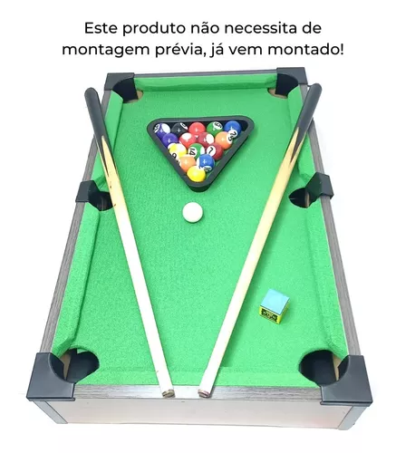 Mesa De Bilhar Snooker Infantil Sinuca Menina ou Menino - Braskit