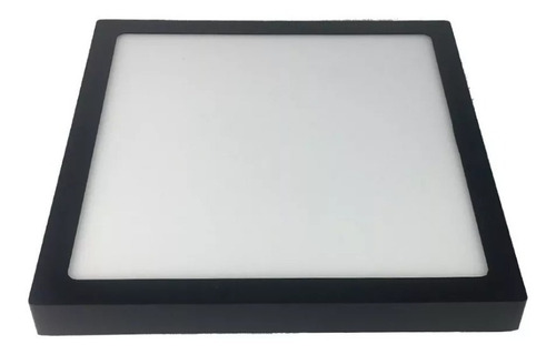 Panel Plafon Led 18w Cuadrado Negro Aplicar 6000k Macroled