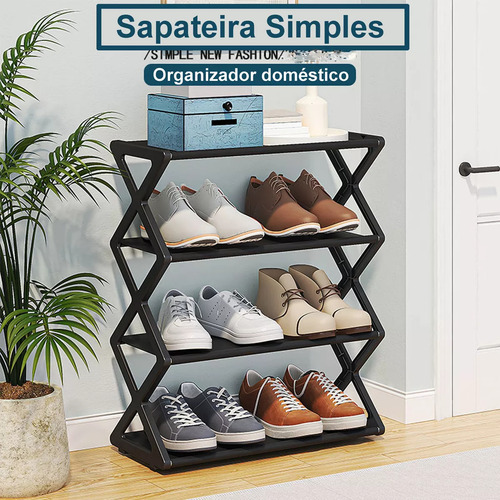 Estante Pequeño Para 8 Pares De Zapatillas De Tenis Tipo Pan