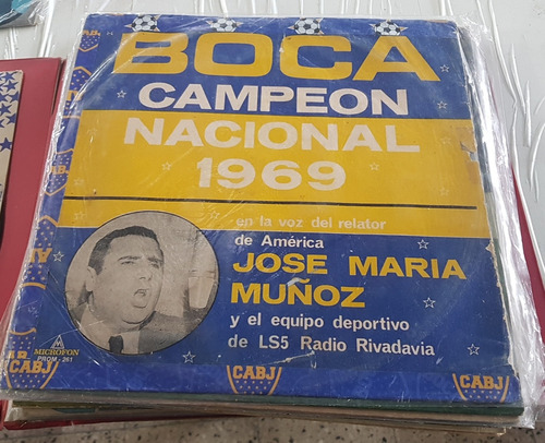 Boca Campeon Nacional 1969 Vinilo Jose Maria Munos